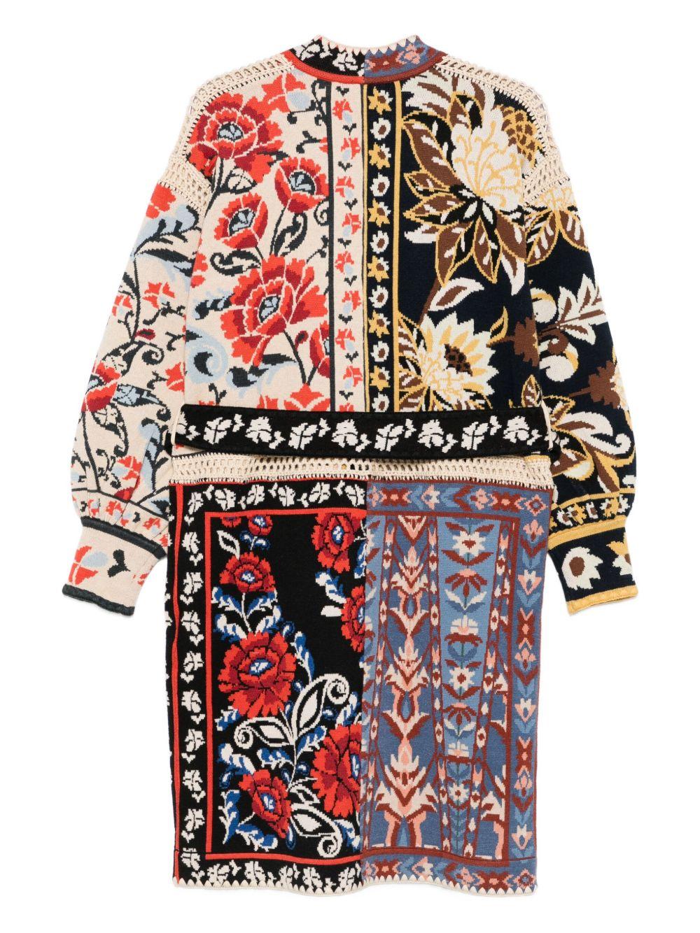 Cardigan midi patchwork a fiori 340241 25040 FLOWER PRINT FARM RIO 