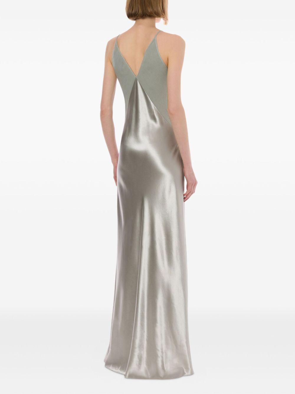 Abito in raso lucido 252U04276627 0483 GHIACCIO ALBERTA FERRETTI 