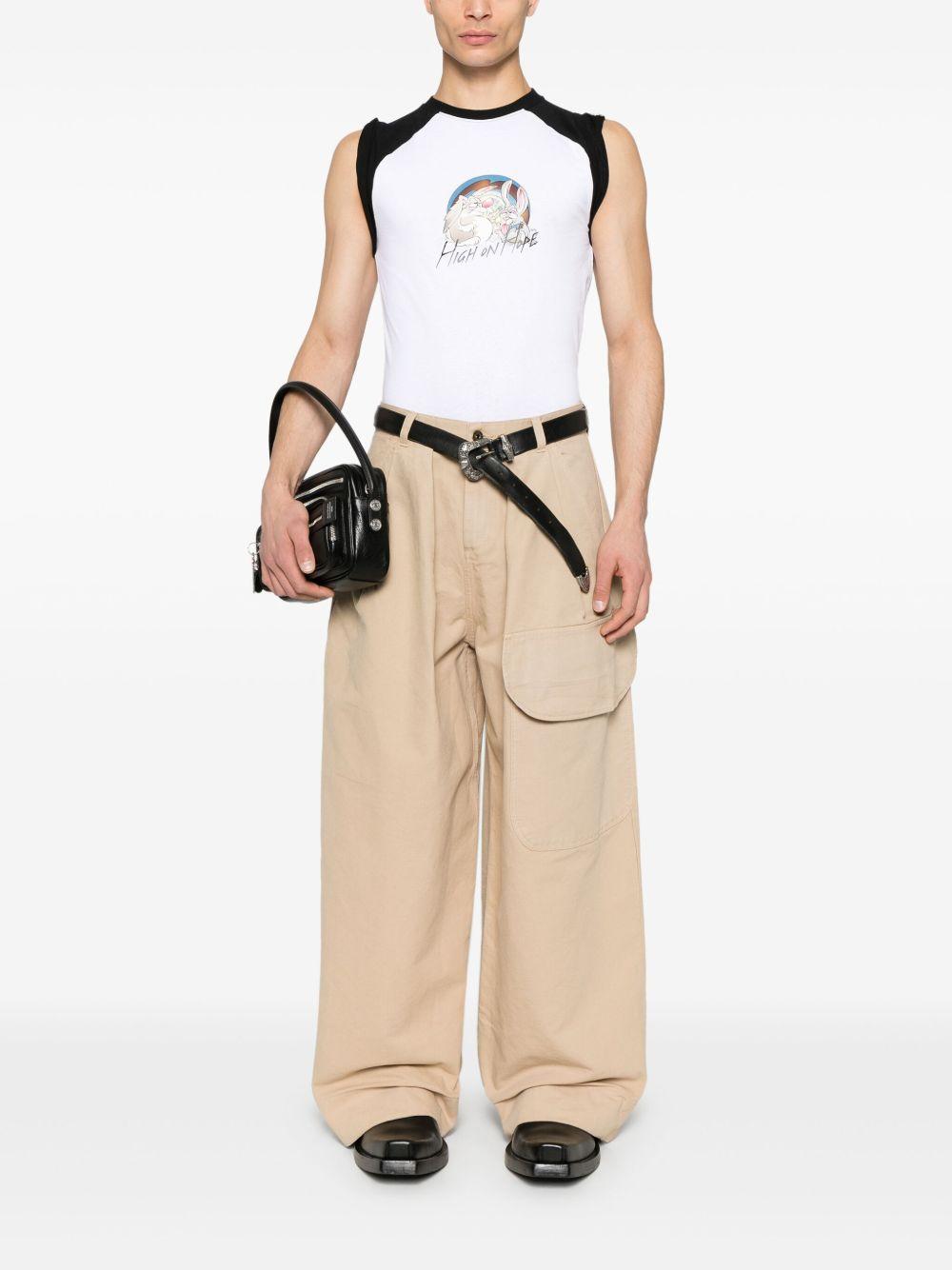 Graphic-print tank top 655JE03020H WHITE BLACK MARTINE ROSE 