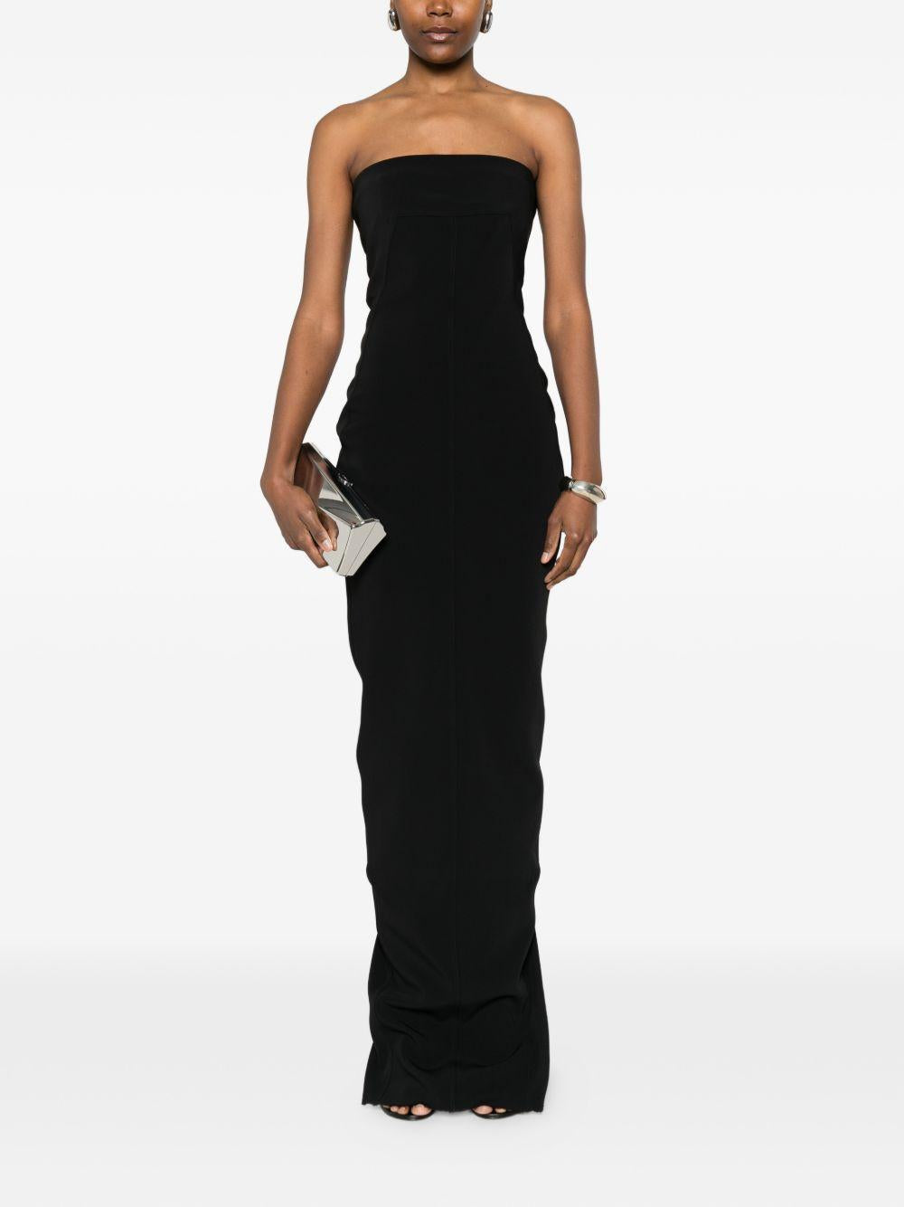 Abito "Bustier Gown" lungo RP01F6524SY 09 BLACK RICK OWENS 
