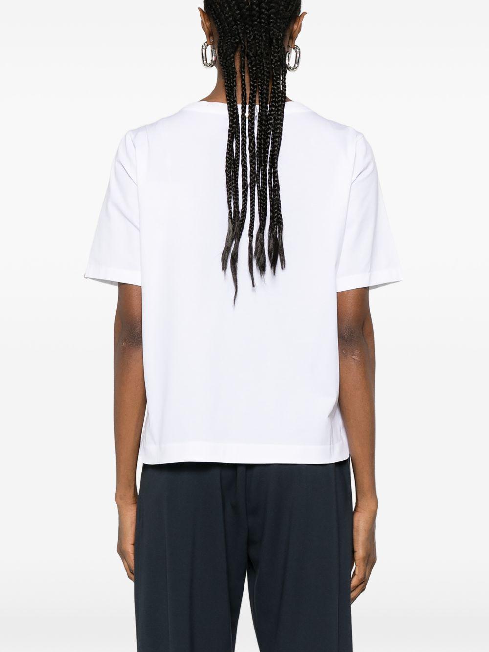 T-SHIRT IN SUPERFINE COTTON STRETCH JG000325D52003 1000 BIANCO HERNO 