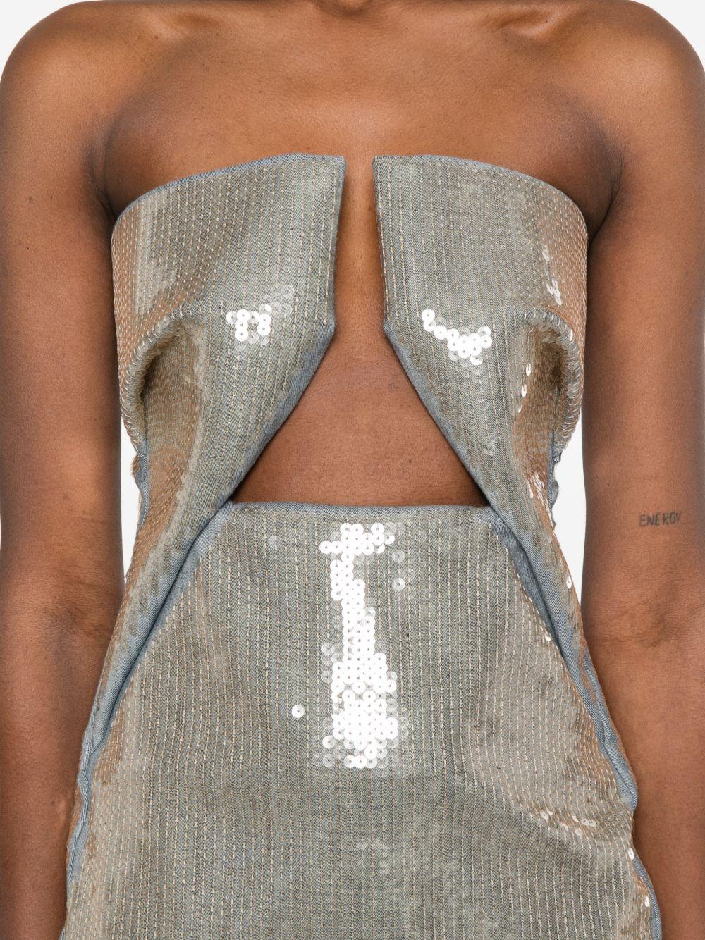 Prong Gown RP01F6528SRAWM1 06138 BLUE SAND RICK OWENS 