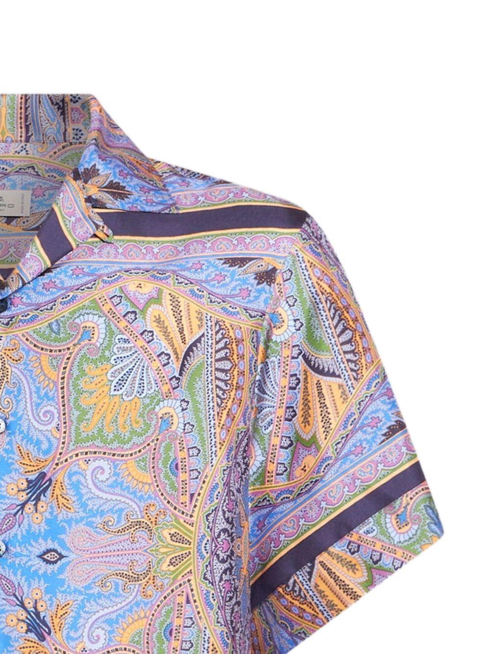 Camicia in twill con motivo paisley piazzato MRIC0013AKA61 X0883 ETRO 
