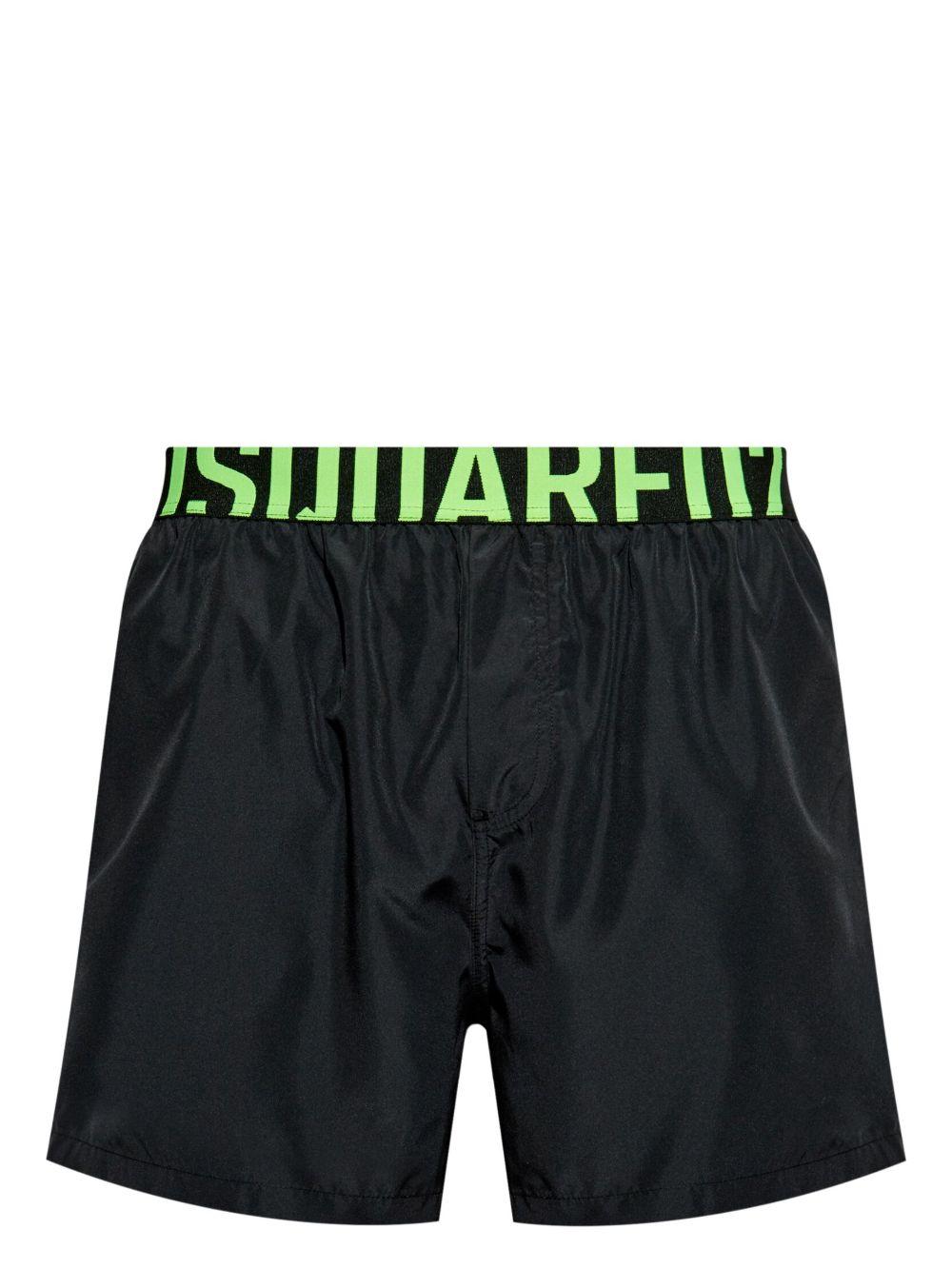 Logo Midi Swim Boxer D7B646040 004 BLACK FLUO DSQUARED2 