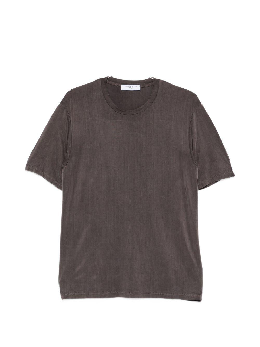 T-shirt girocollo DF4210 38 MOKA DANIELE FIESOLI 