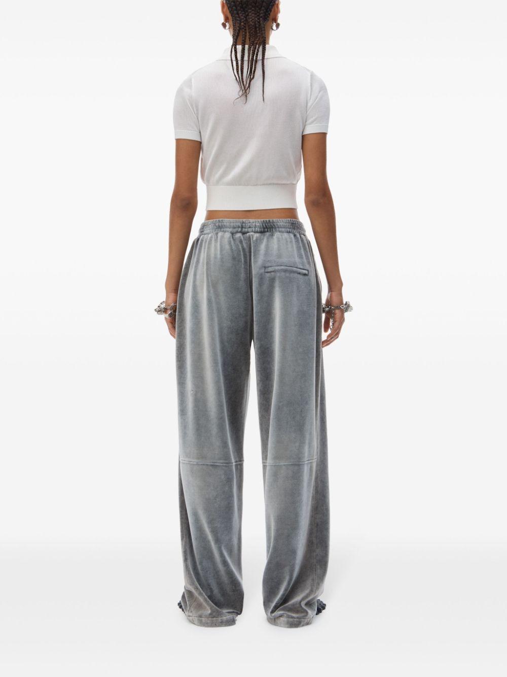 Cardigan polo in viscosa con logo ricamato 4KC1253077 104 SOFT WHITE ALEXANDER WANG 