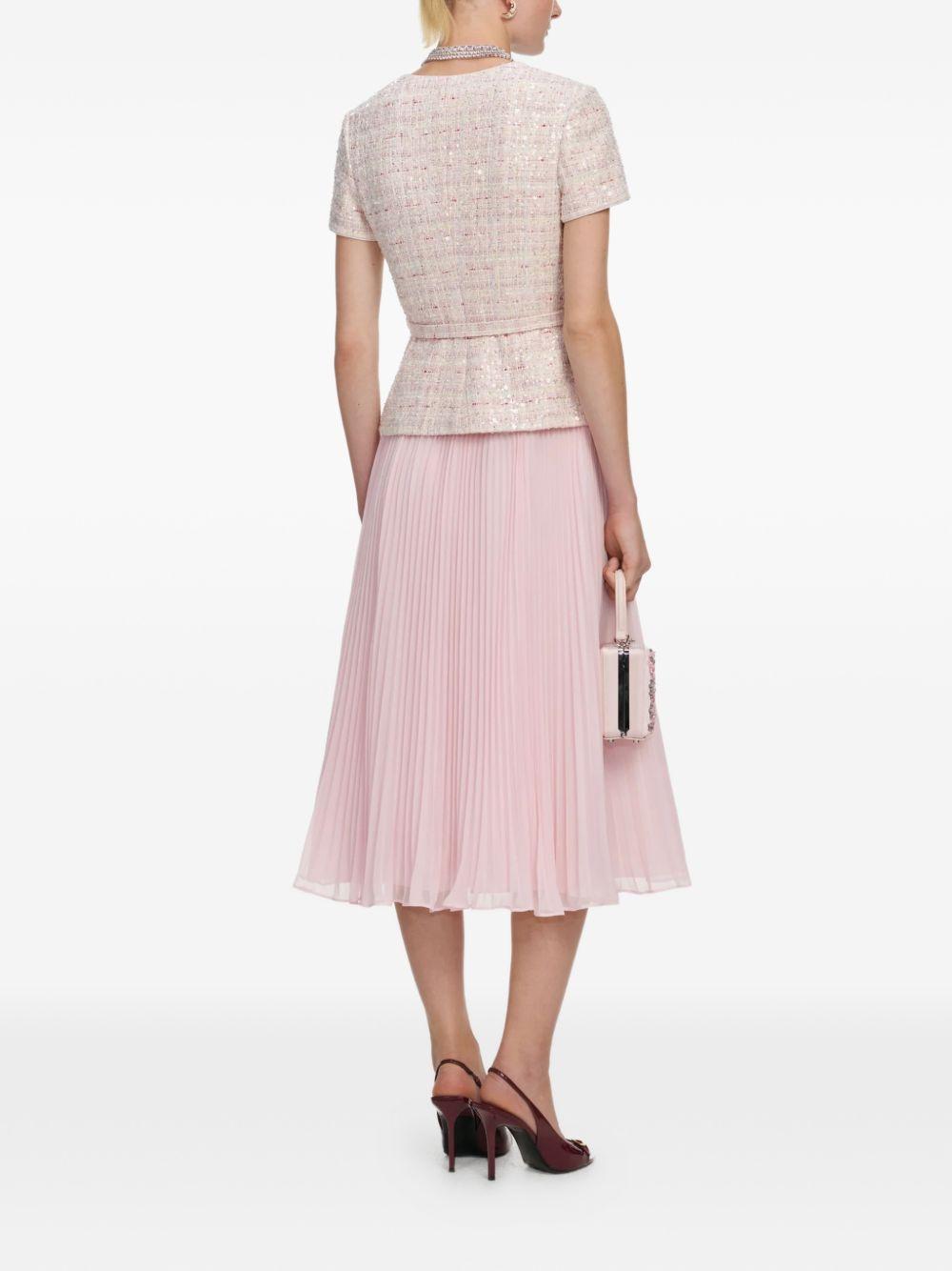 Pink Sequin Bouclé Tailored Midi Dress SS26164MP PINK SELF-PORTRAIT 