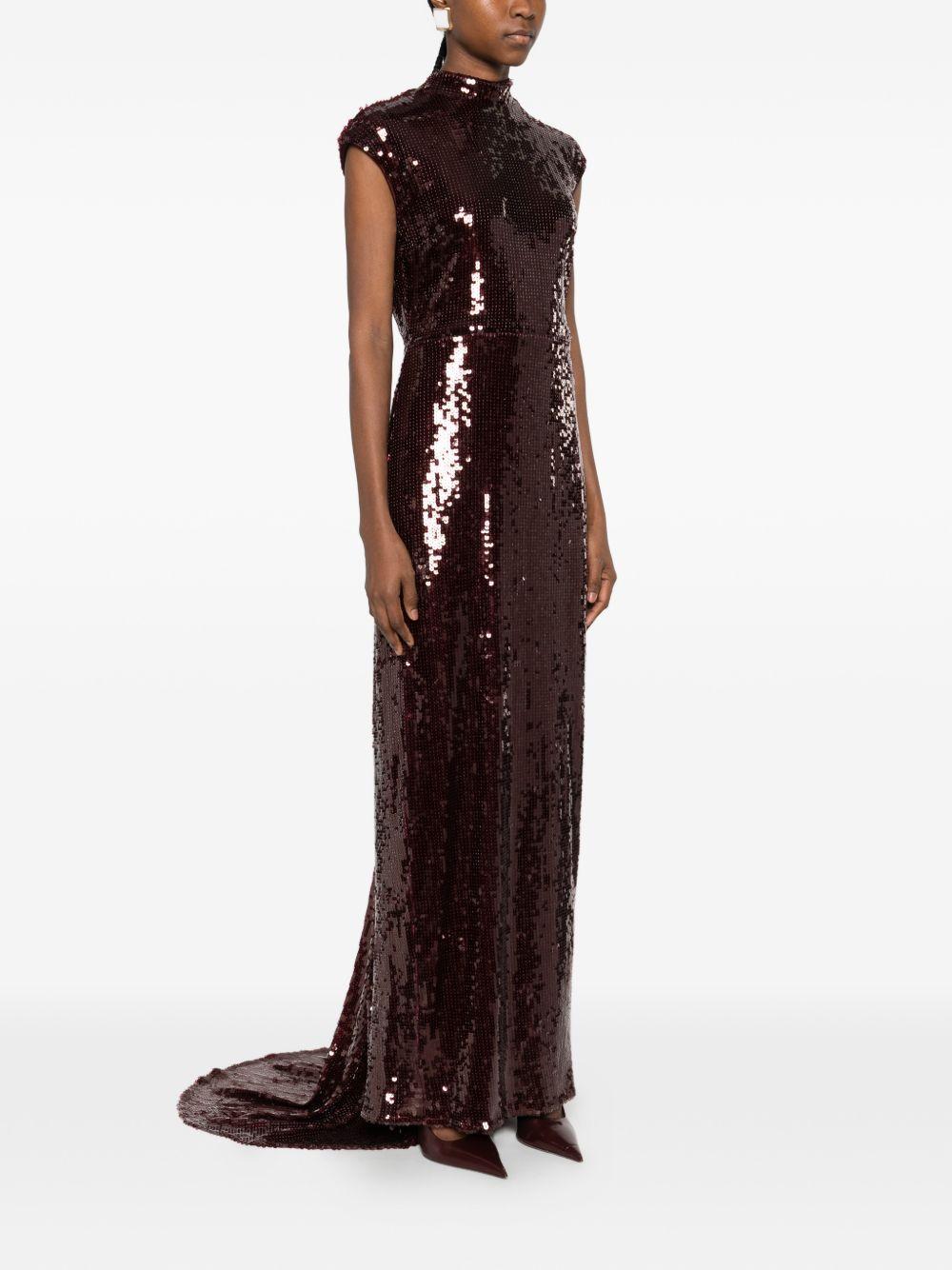 Sequin Cap Sleeve Dress Burgundy 1157622734 2734 ZINFANDEL ROTATE 