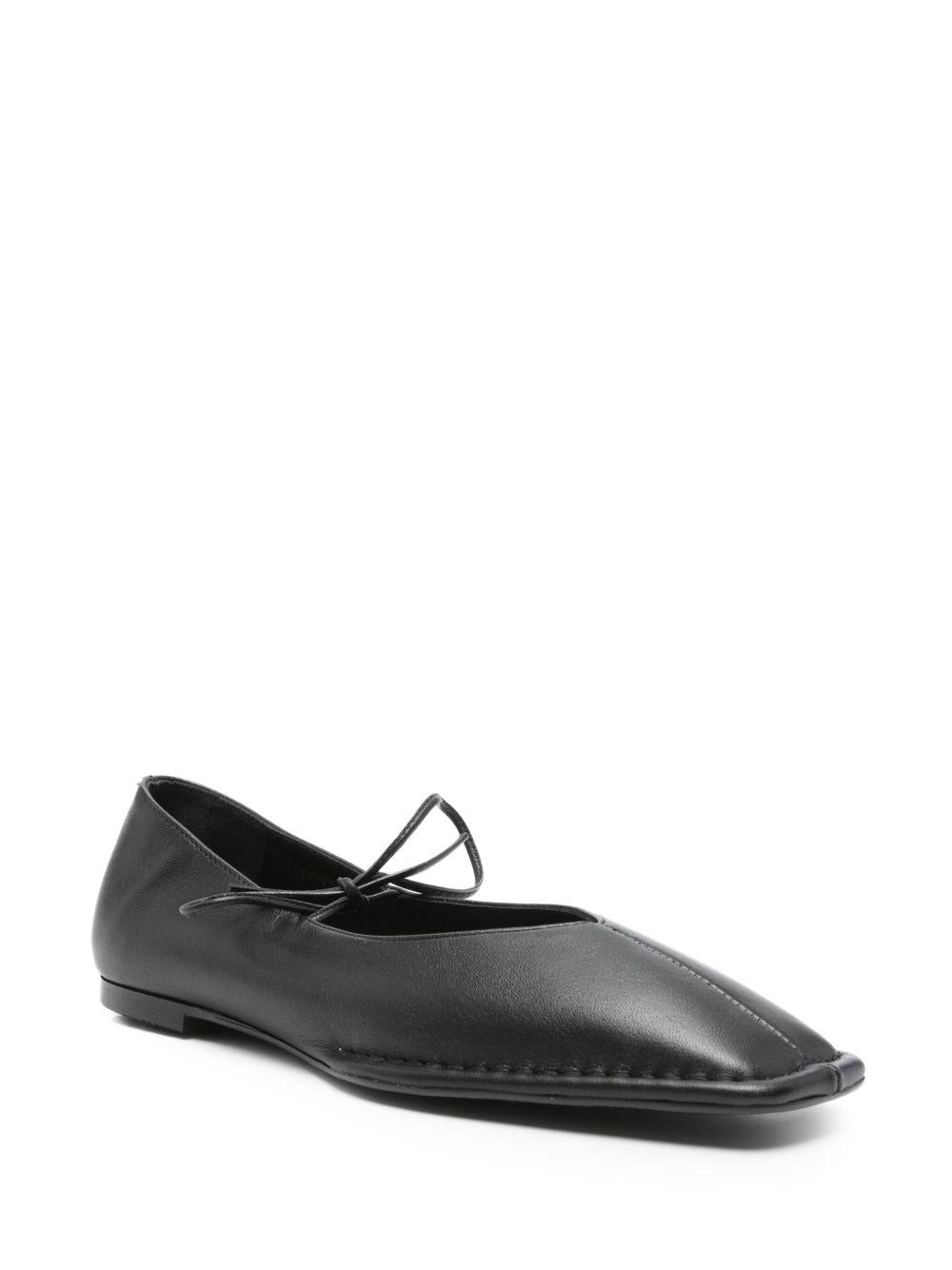 Sway Black Leather Ballet Flats S00191 BLACK ALOHAS 