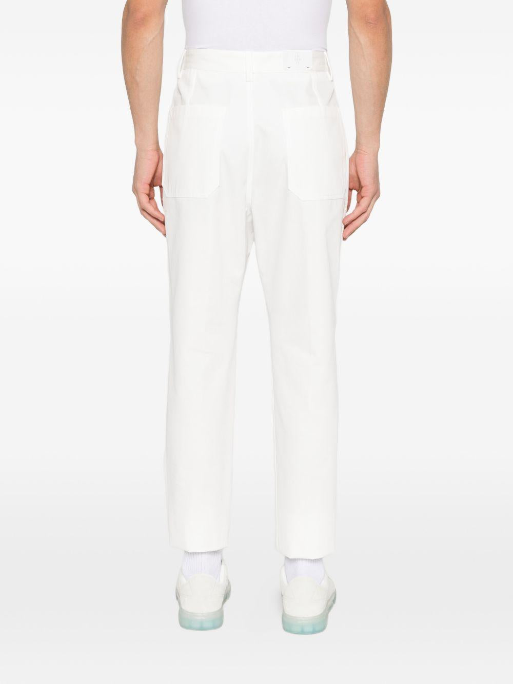 Pantalone in cotone con pinces M75PANM12TES0M143 01 BIANCO ELEVENTY 