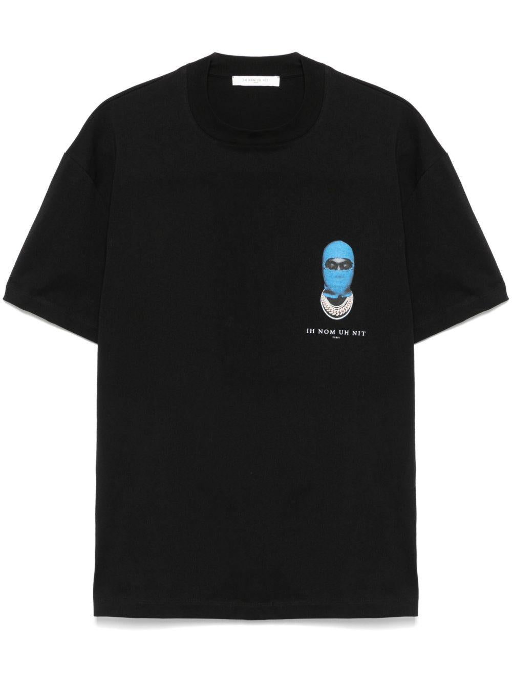 Small Mask Print T-shirt NUS25251 009 BLACK IH NOM UH NIT 