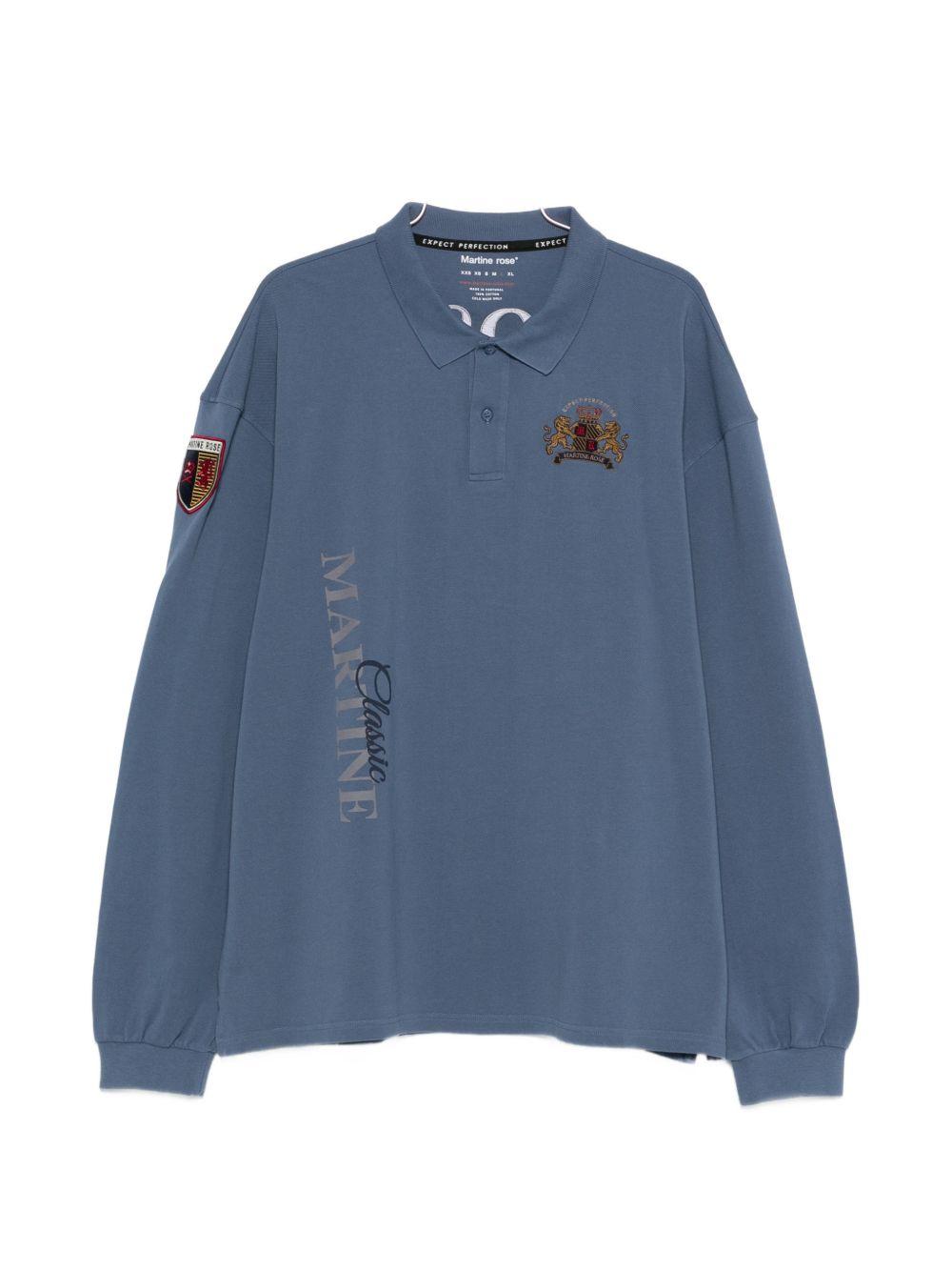 Martine Rose Logo Polo Shirt 688JE02535 BLUE NAVY WASHED MARTINE ROSE 
