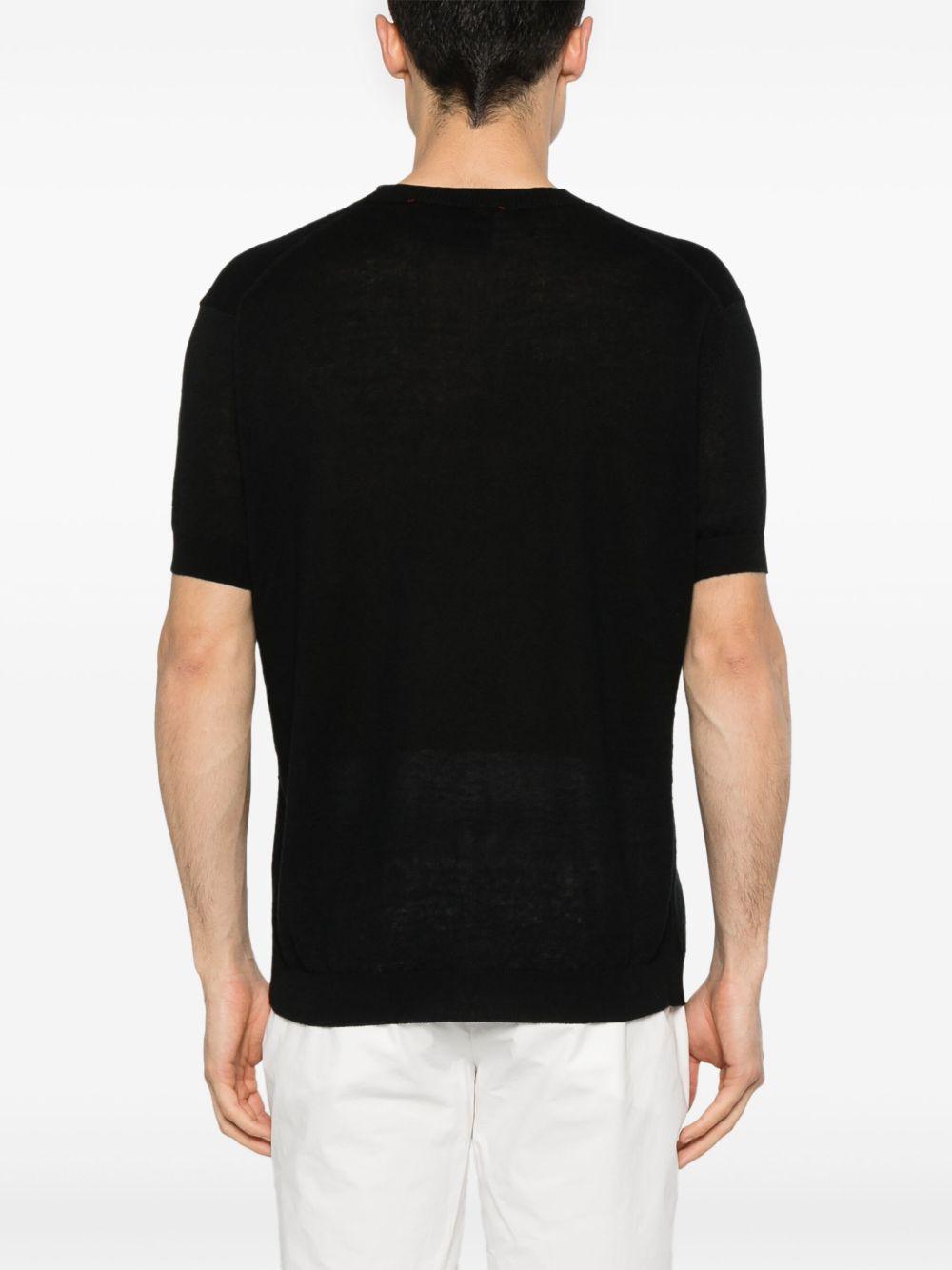 T-shirt nera B9D0009 99 NERO AMARANTO 