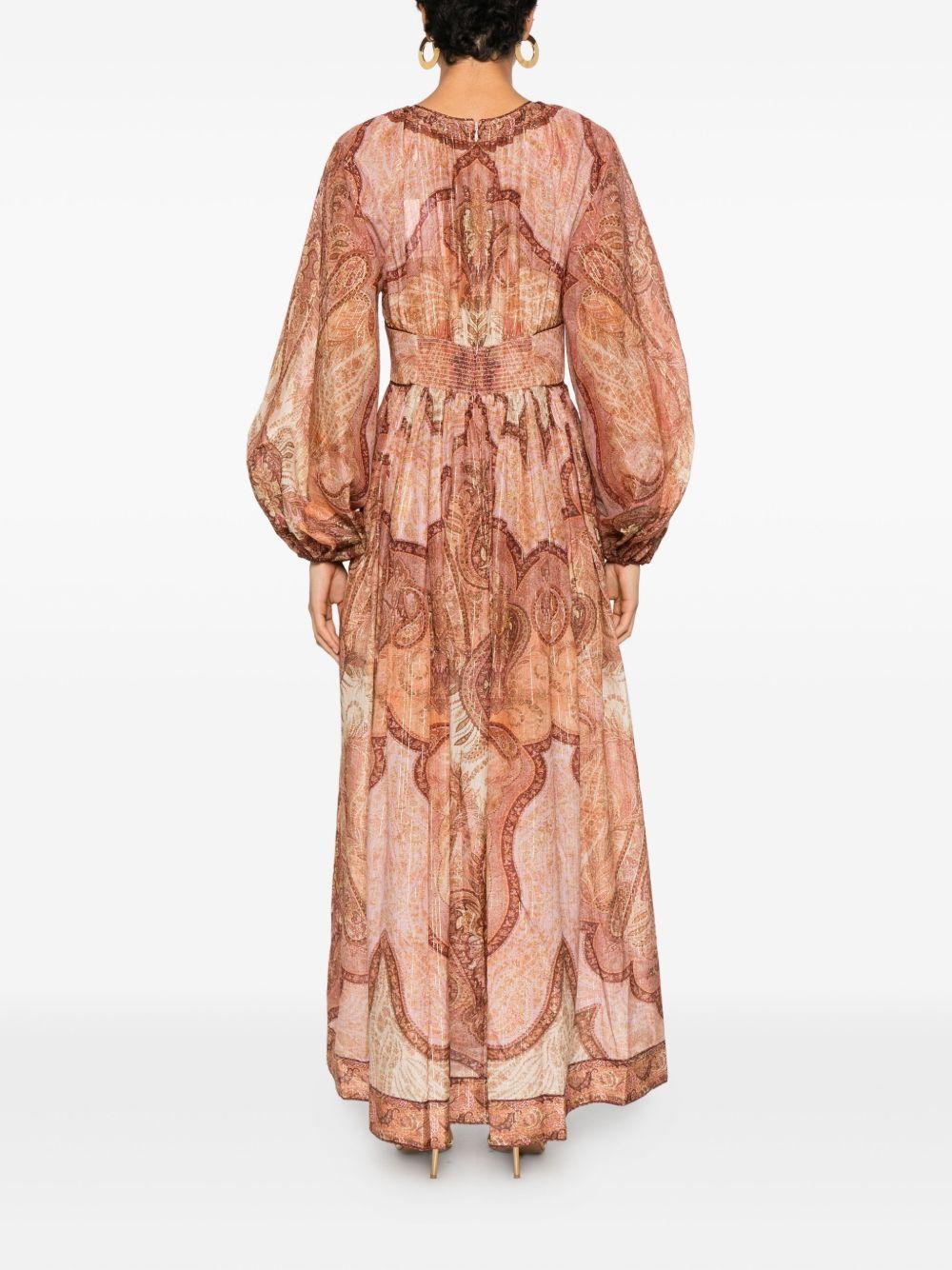 Wanderlust Midi Dress 5947DRS262 TAPESTRY BURGUNDY ZIMMERMANN 