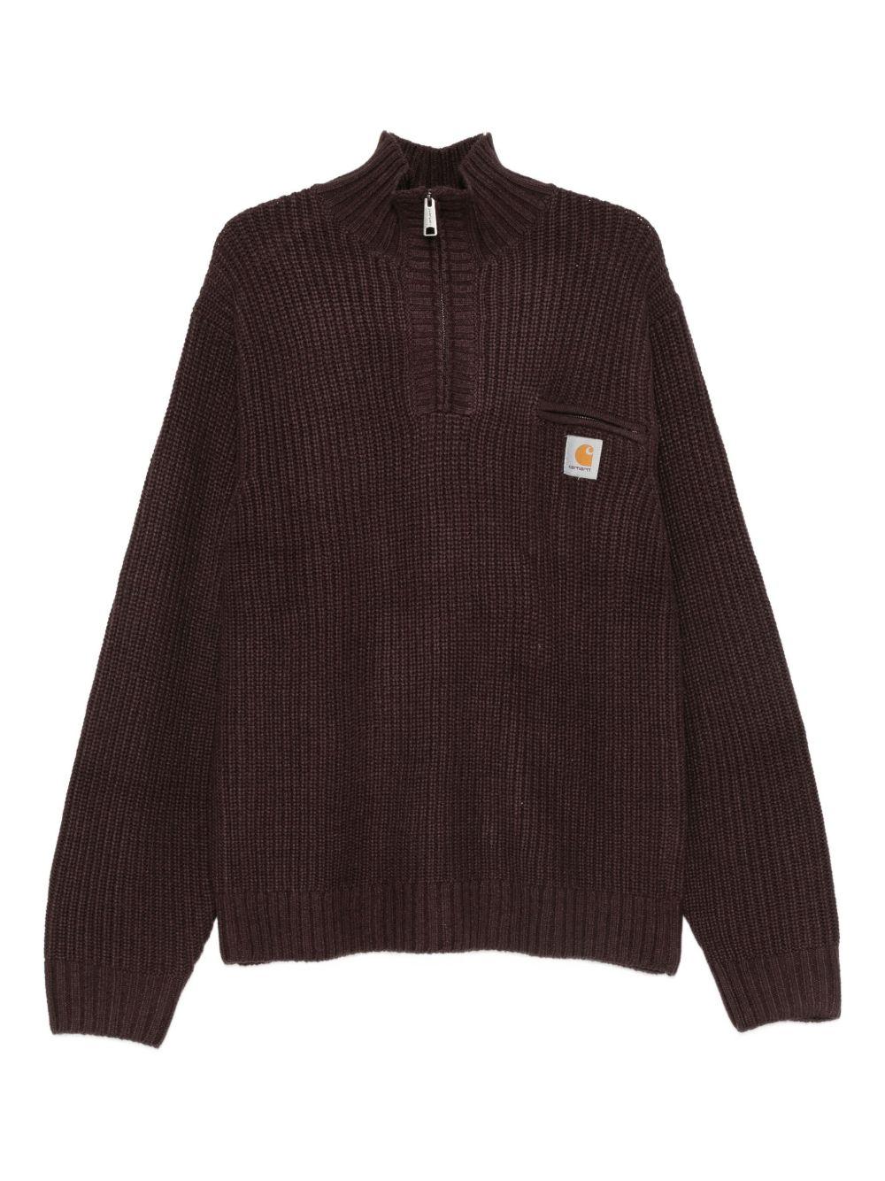 Detroit Half Zip Sweater I035398 33HXX PALISANDER CARHARTT WIP 