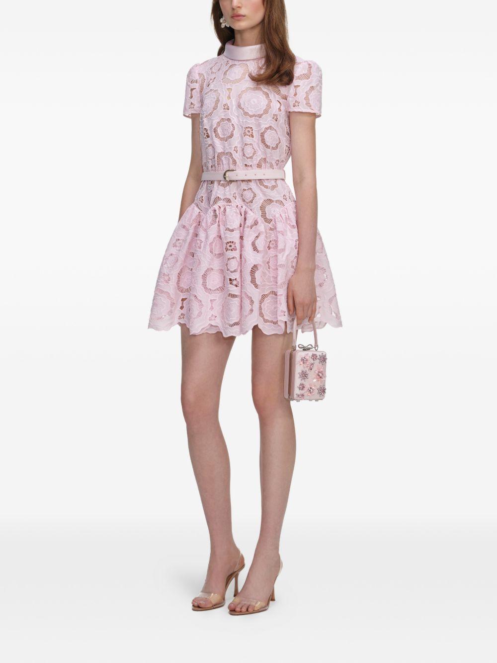 Mini Abito In Pizzo Floreale RS26167SP PINK SELF-PORTRAIT 