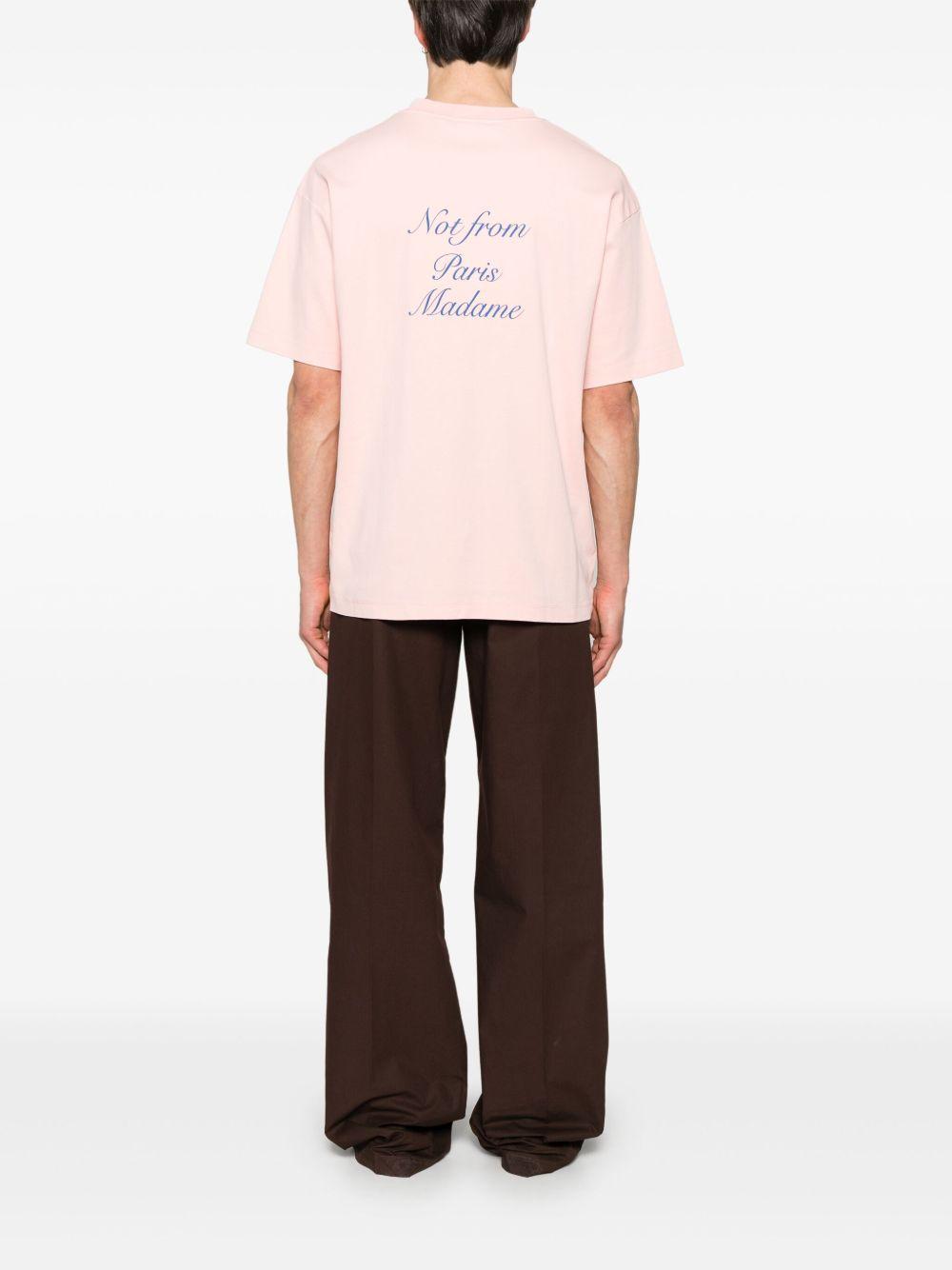 Le T-Shirt Slogan Cursive GTS209CO002 LIGHT PINK DROLE DE MONSIEUR 