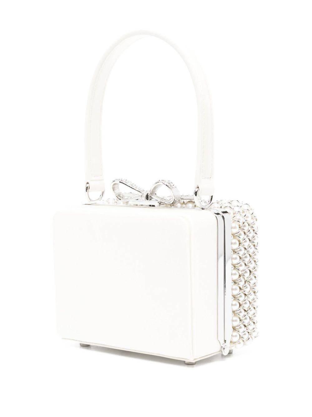 Pearl Embellished Micro Bag AW25312C CREAM SELF-PORTRAIT 