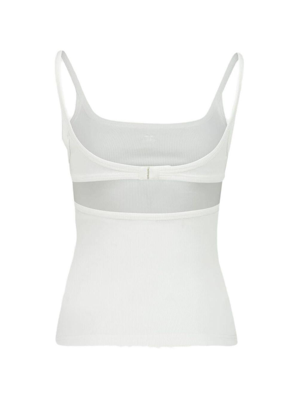 Buckle 90s Rib Tank Top 126JDE152JS0194 0001 HERITAGE WHITE COURREGES 