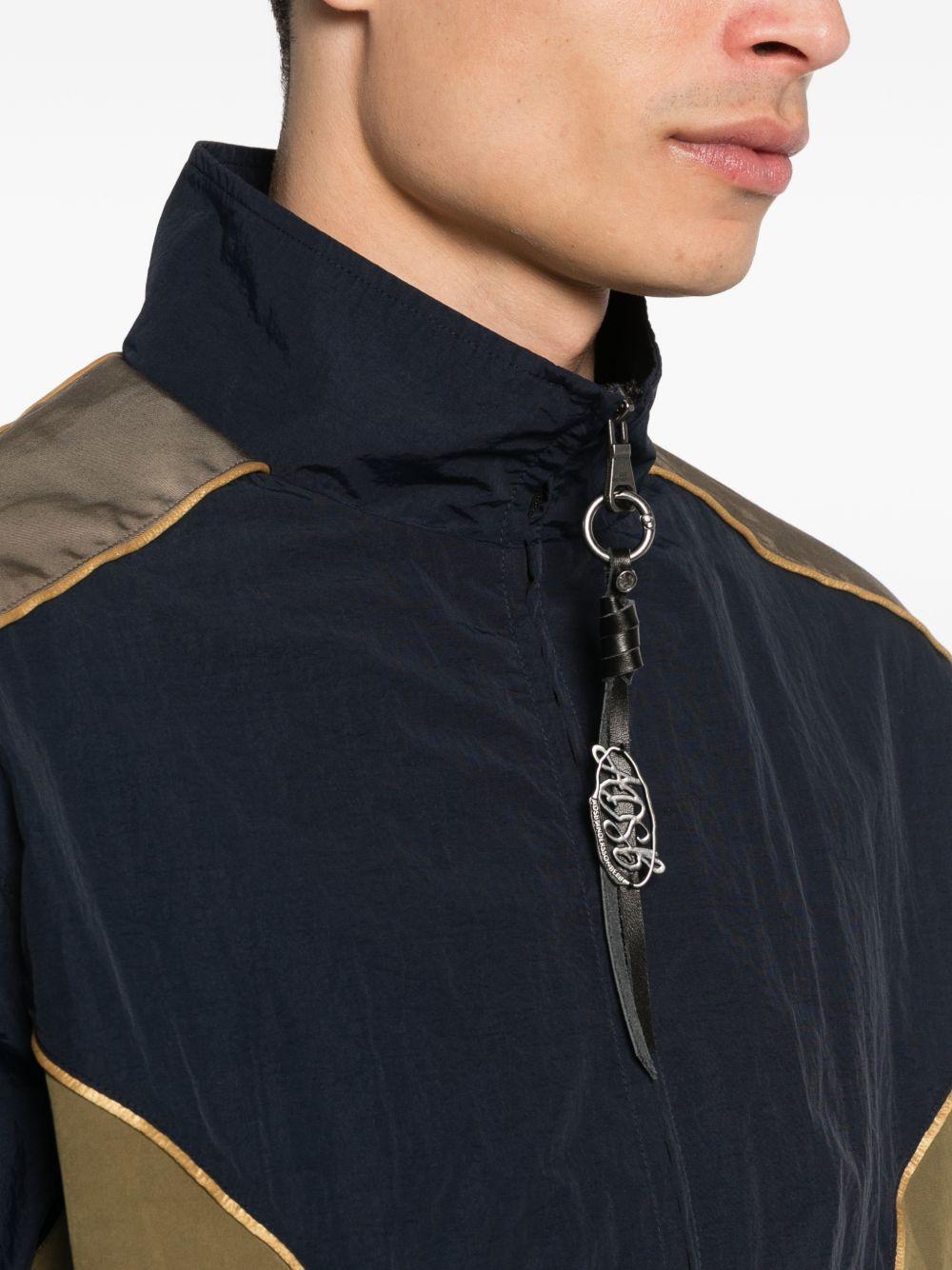 Unisex Color-Block Nylon Track Jacket AWA759U NAVY KHAKI ANDERSSON BELL 