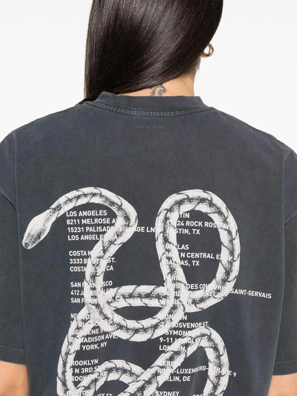 Kent Tee Twisted Snake - Washed Charcoal A0810519 VTG1 WASHED BLACK ANINE BING 