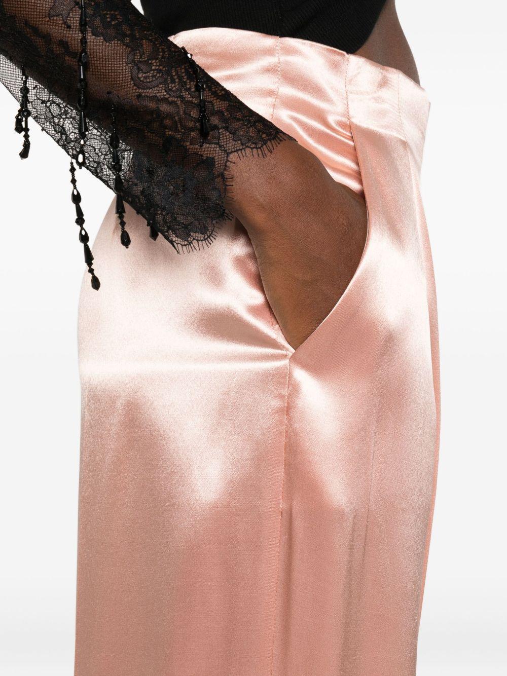 Pantaloni In Raso 252U03096627 0166 ROSA ALBERTA FERRETTI 