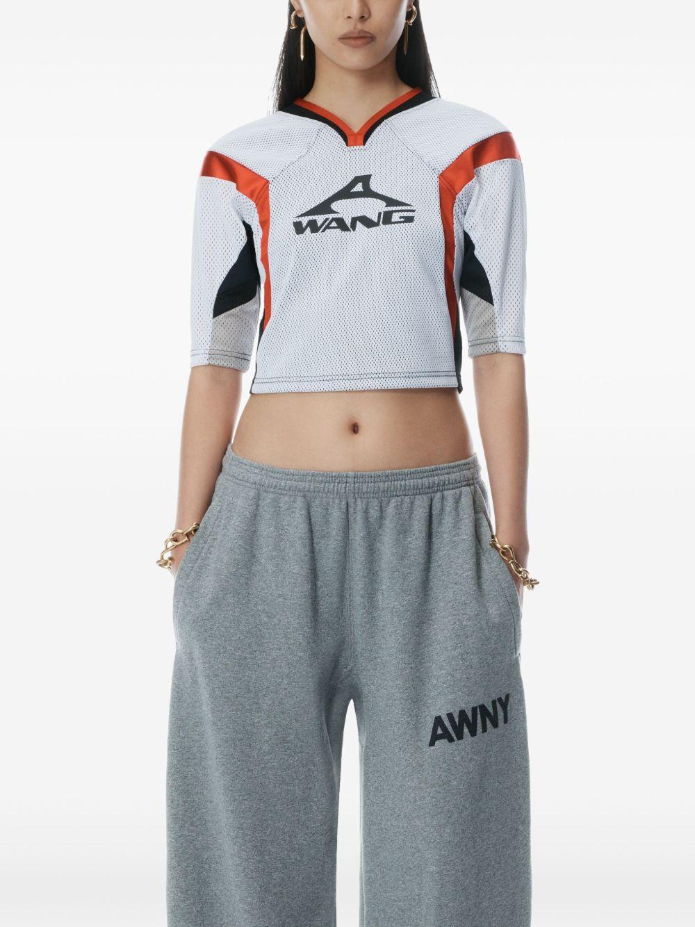 Logo-detailed oversized sweatpants 4CC2254431 021 DARK HEATHER GREY ALEXANDER WANG 