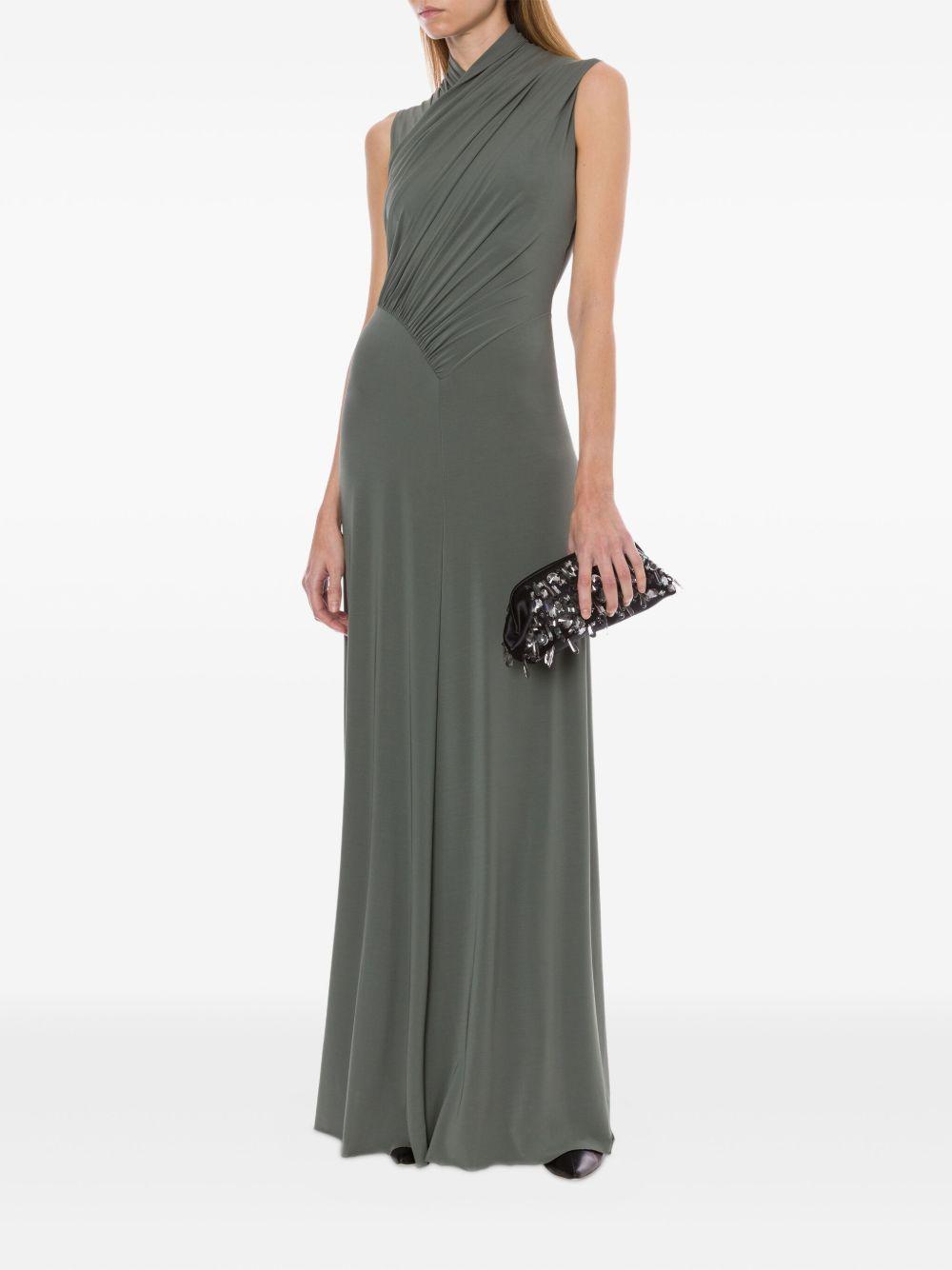 Abito lungo aderente 252U04426624 0499 GRIGIO ALBERTA FERRETTI 