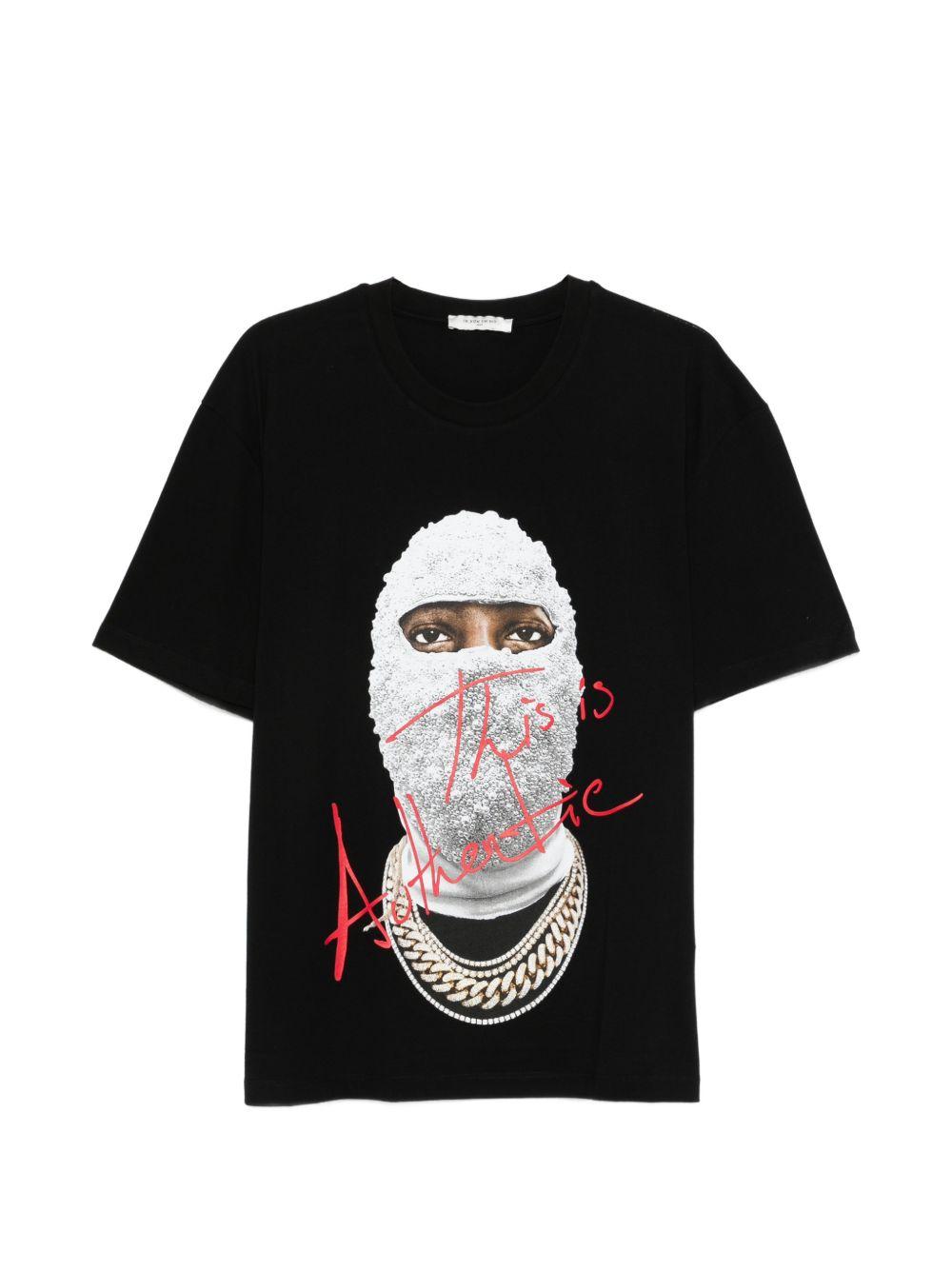 IH NOM UH NIT - T-shirt Mask Authentic Front NUS26286 009 BLACK IH NOM UH NIT 