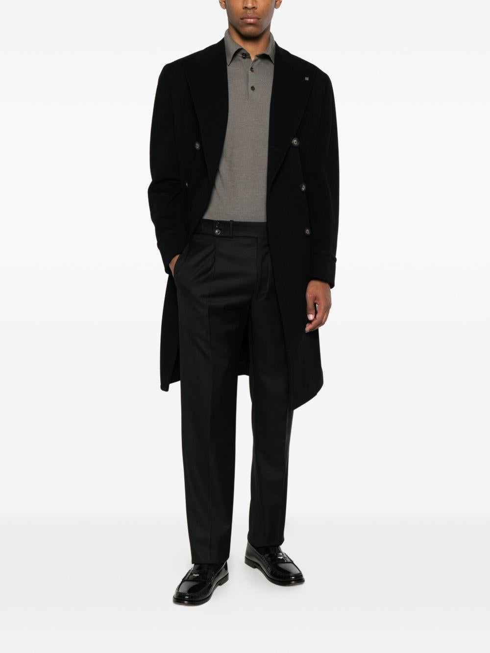 Pantaloni A Vita Alta Con Pinces P-BRANDONTGT070001 N5712 NERO TAGLIATORE 