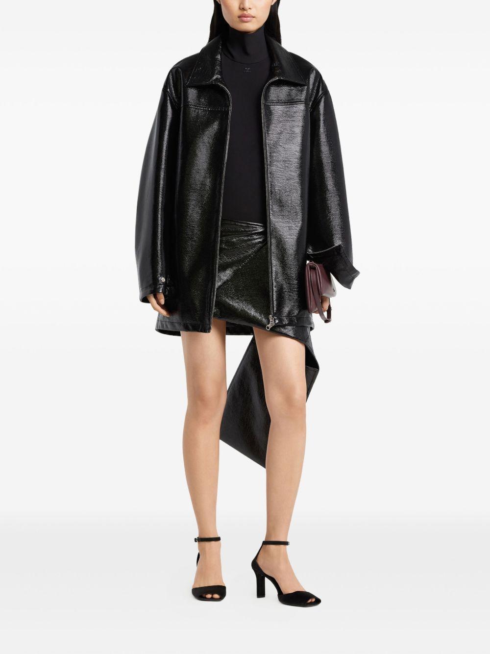 Oversized Vinyl Jacket 425CBL322VY0014 9999 BLACK COURREGES 