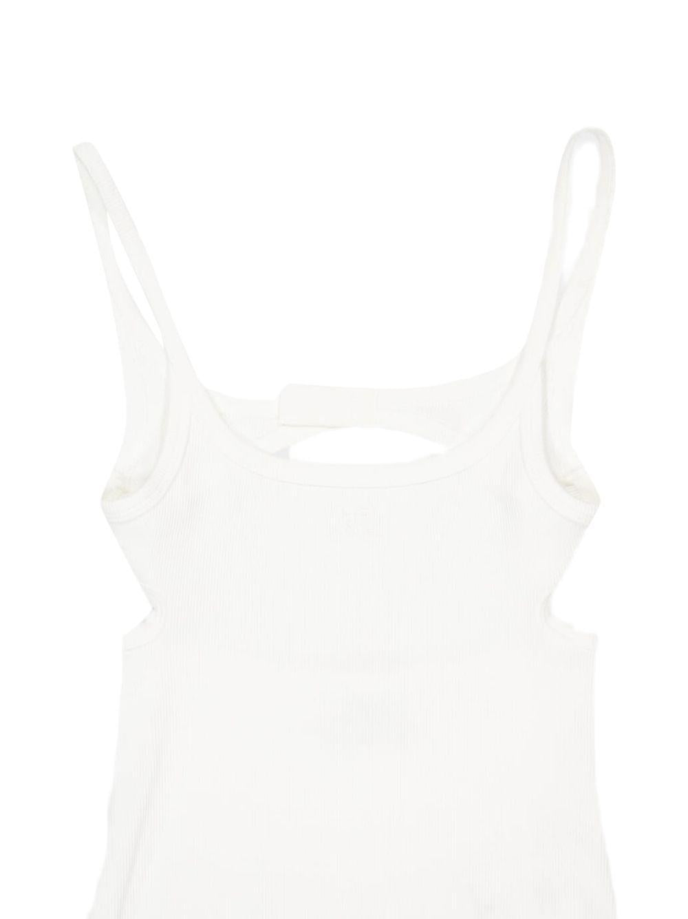 Buckle 90s Rib Tank Top 126JDE152JS0194 0001 HERITAGE WHITE COURREGES 