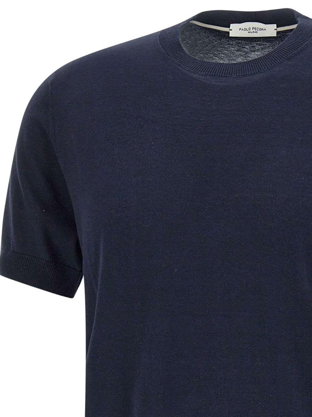 T-shirt in maglia di seta e cotone A010F200 6685 PAOLO PECORA 