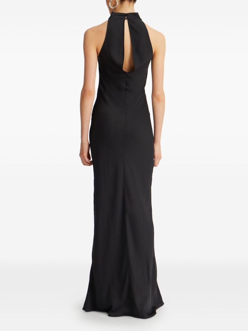 Satin Maxi Dress 114332100 100 BLACK ROTATE 