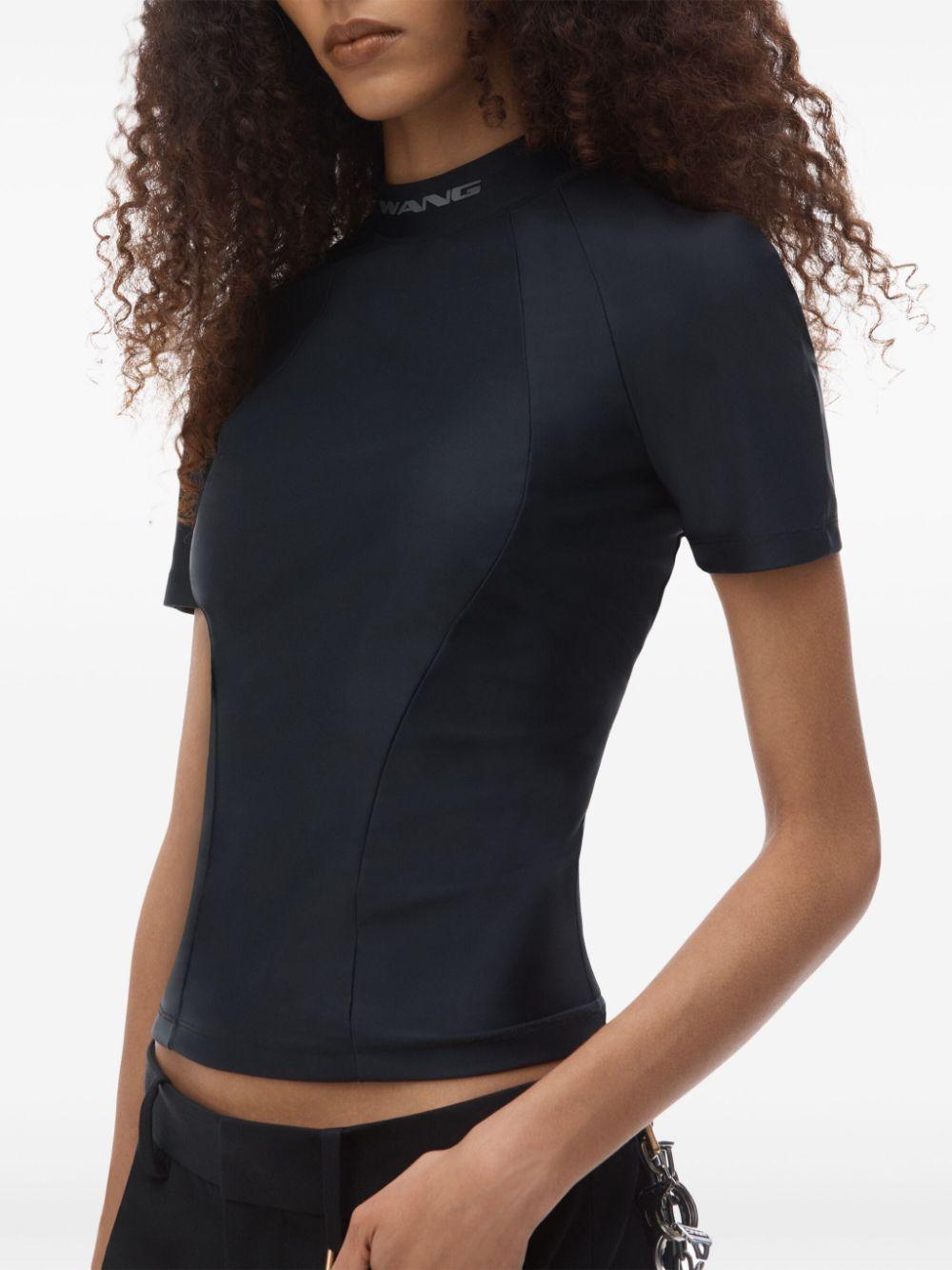 Rash Guard con logo 4CC1251533 001 BLACK ALEXANDER WANG 