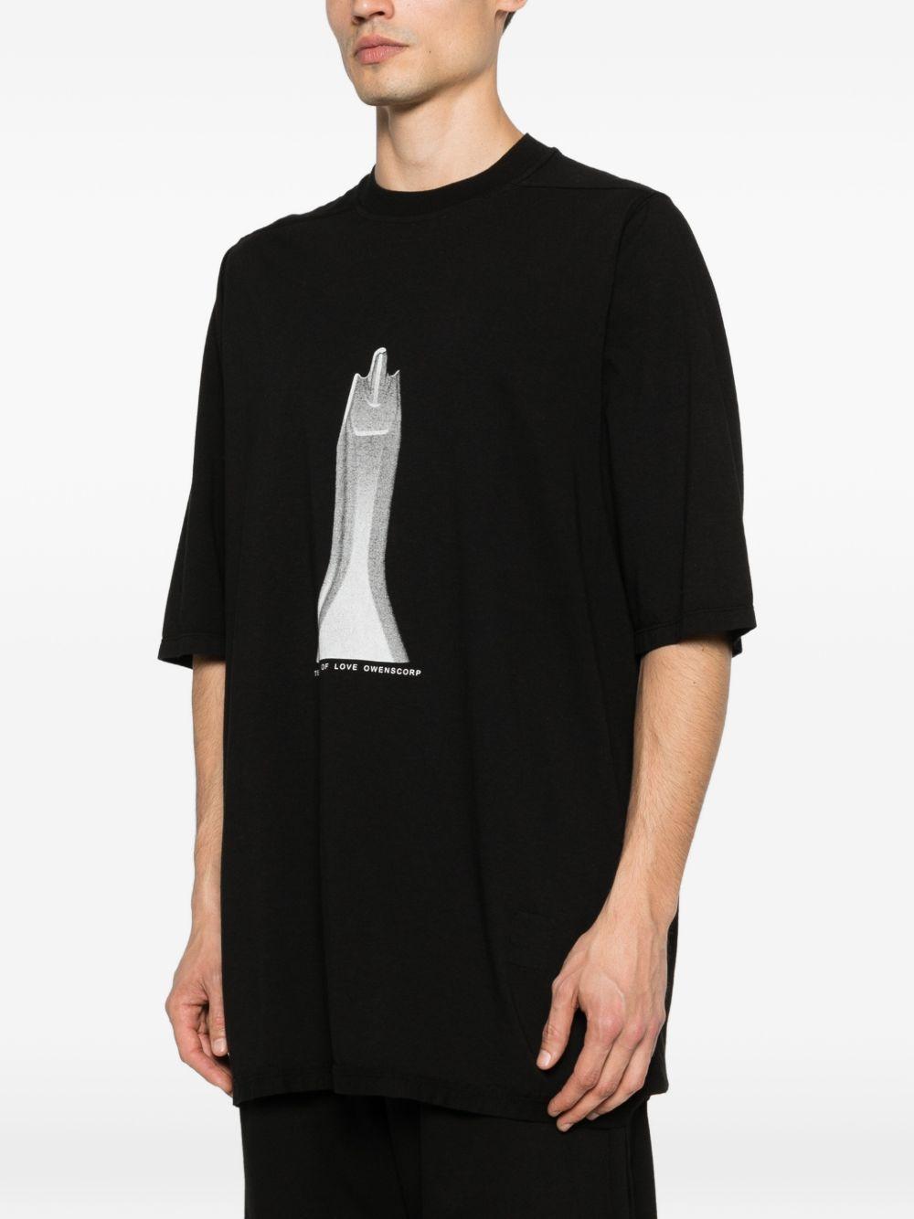 T-shirt girocollo DU01F4274RNEP5 0911 BLACK MILK RICK OWENS DRKSHDW 