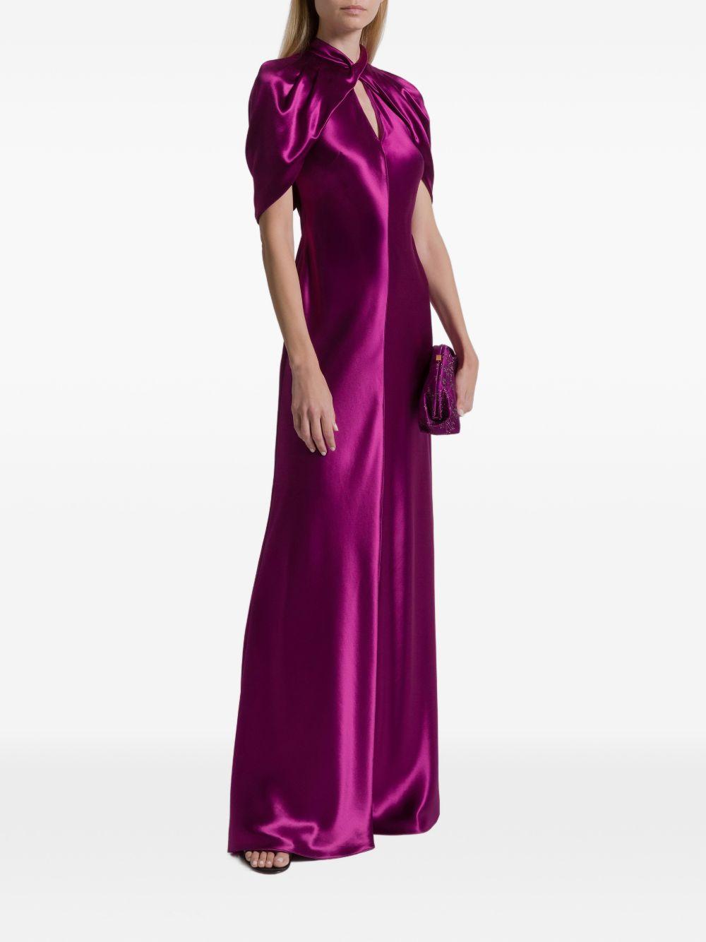 Abito da sera in raso A04301627 0233 ALBERTA FERRETTI 
