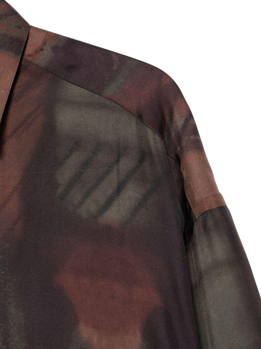 Camicia Valentino Klee Aloe Z42Z104 MARRONE VERDE COSTUMEIN 