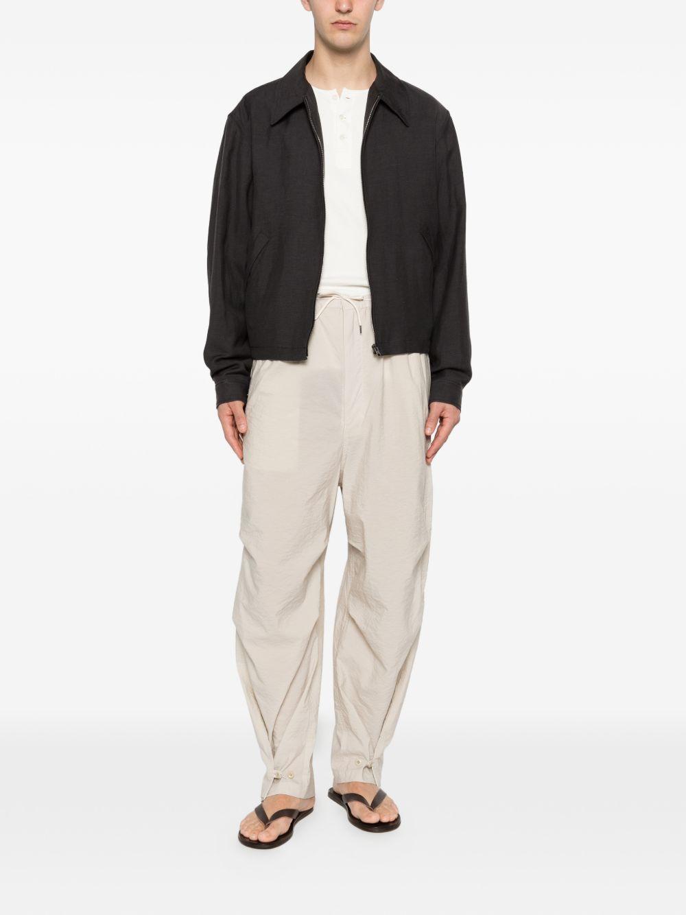 Short Blouson in Viscose Linen Gabardine OW1231LF1561 BK983 ASH BLACK LEMAIRE 