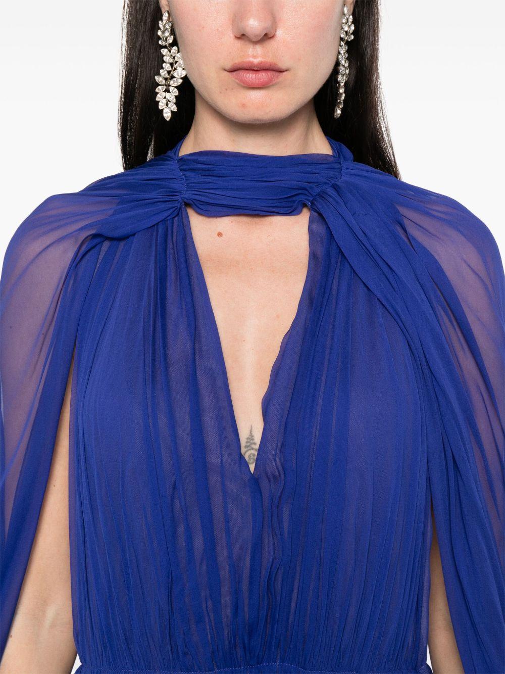 Abito lungo in chiffon A0478114 280 ALBERTA FERRETTI 