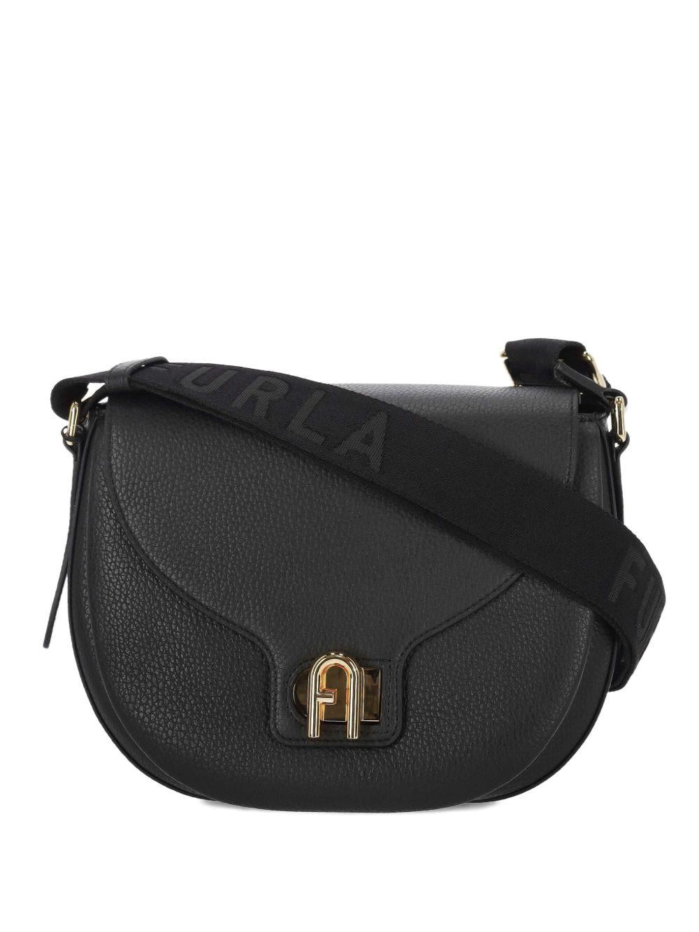Borsa a spalla con placca logo WB01605 - BX3916 N9800 NERO FURLA 
