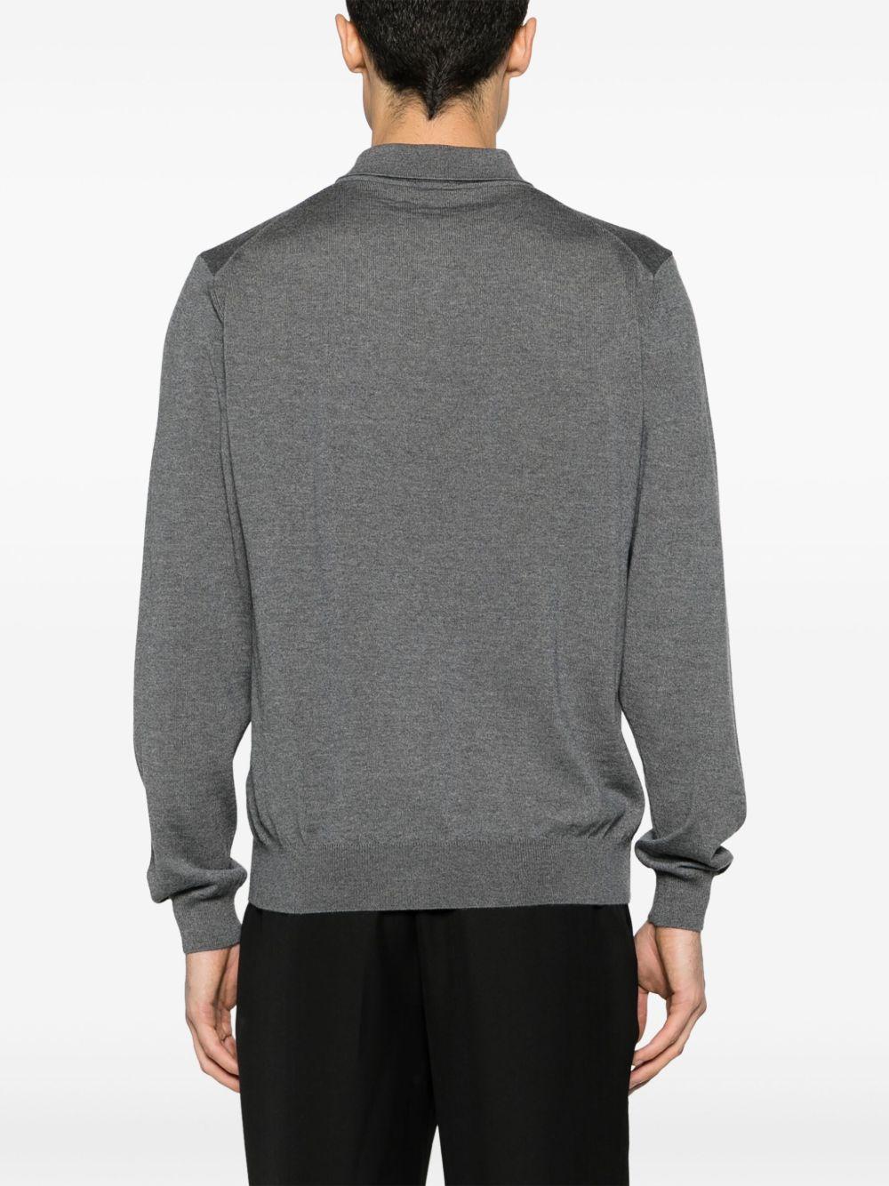 Maglione stile polo 50476357 030 MEDIUM GREY BOSS 