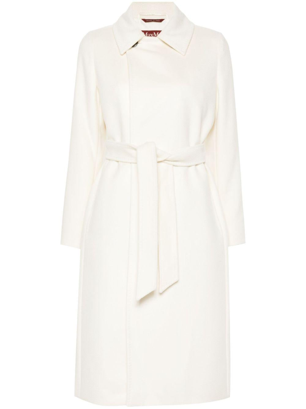 Cappotto A Vestaglia In Lana BCOLLAGMM10587 001 BIANCO LANA MAX MARA STUDIO 