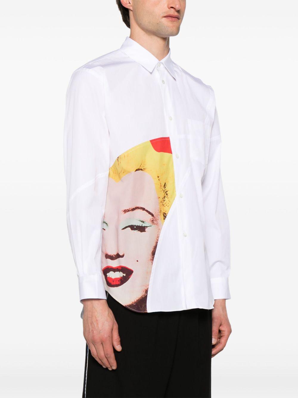  FMB015S24 1 WHITE PRINT COMME DES GARCONS SHIRT 