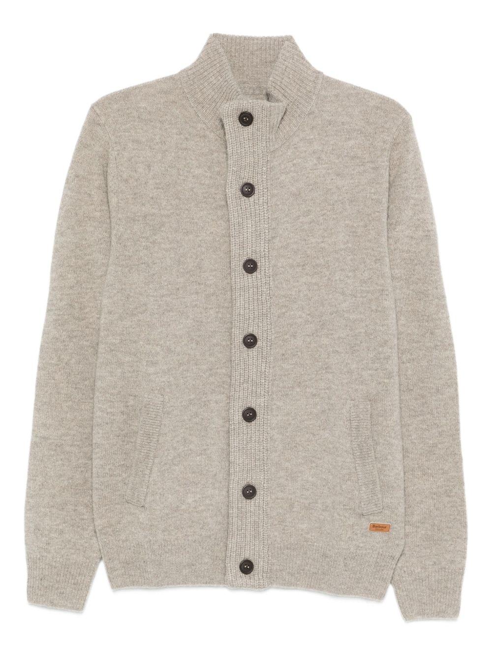 Maglione con zip Patch MKN0731MKN ST16 NEW STONE BARBOUR 