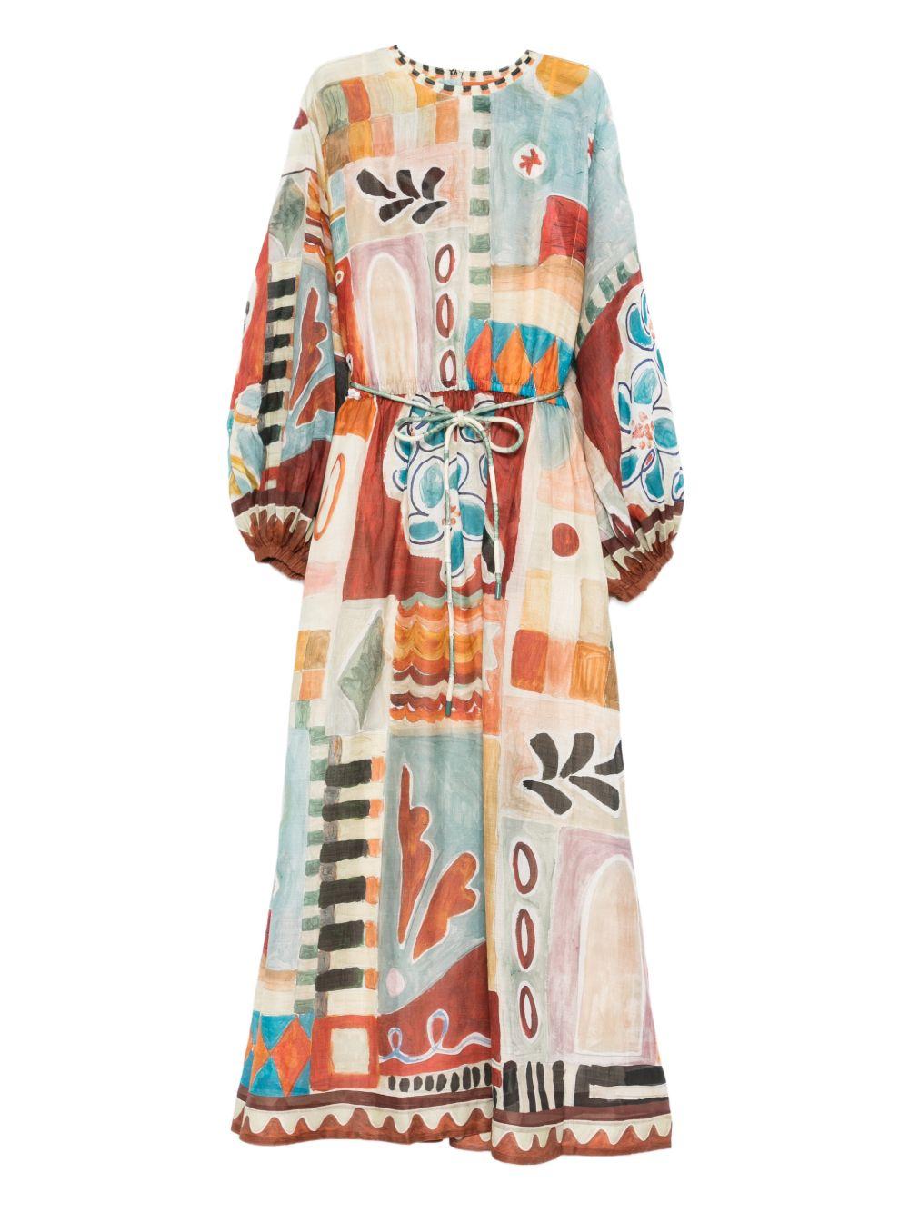 Michelle Midi Dress 6433D MULTI ALEMAIS 