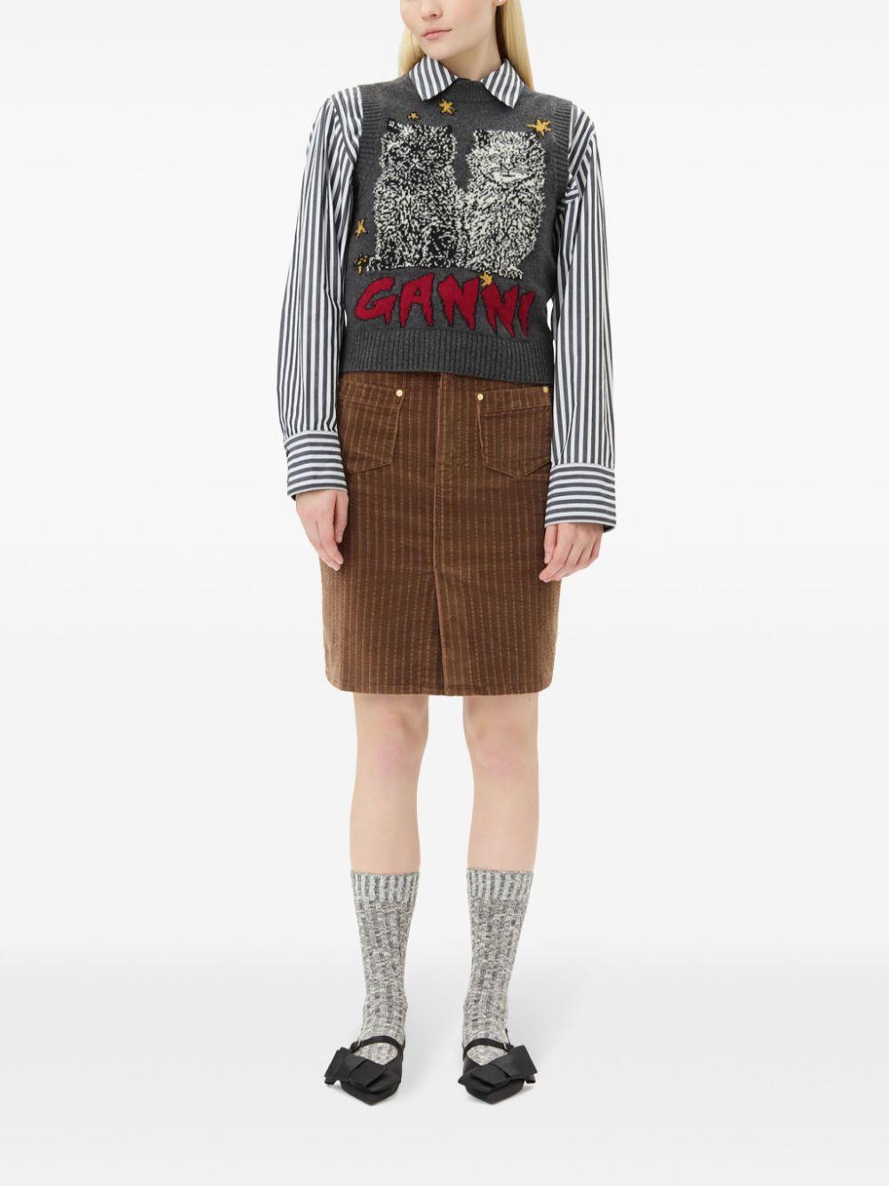  K2375 084 GRAY QUILL GANNI 