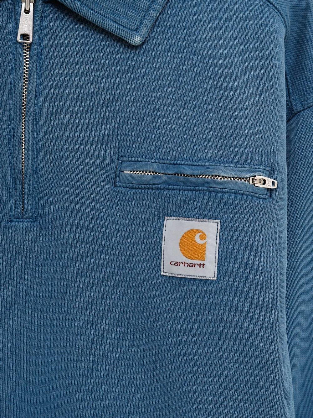 Half Zip Detroit Sweatshirt I036350 3IM06 BLUE RIVER CARHARTT WIP 