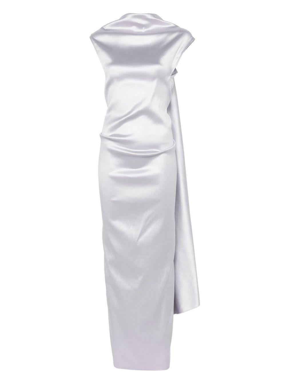 Abito aderente con drappeggi - Runway ABADAN1234MM10535 002 GRIGIO PERLA SPORTMAX 