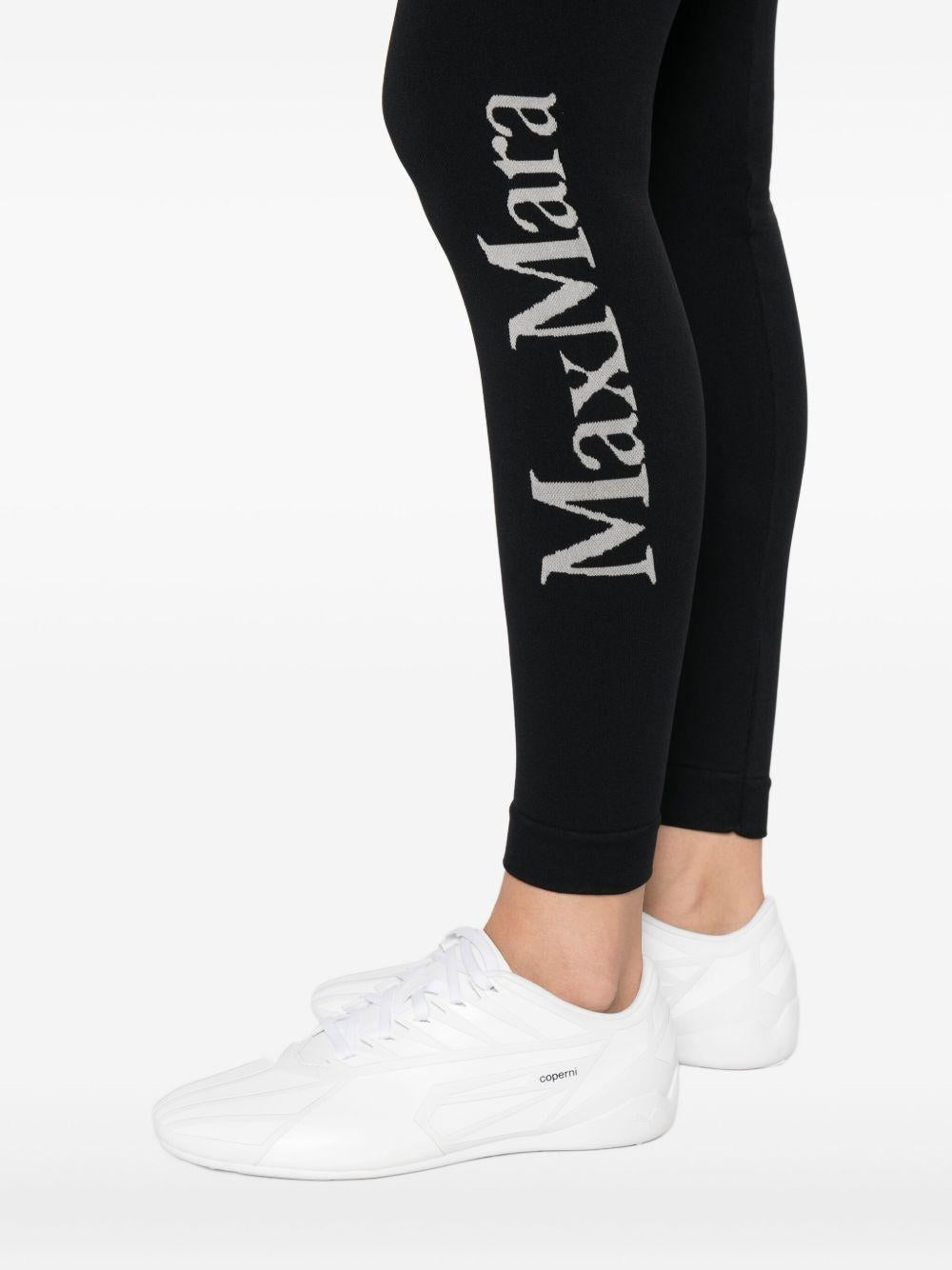 Leggins In Tessuto Tecnico Strech BASILEAMM07006 005 NERO S MAX MARA 